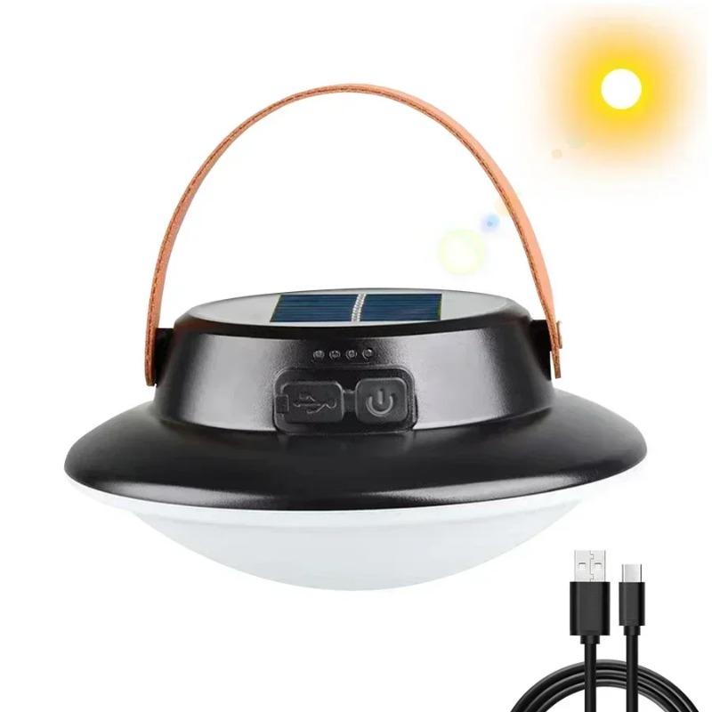 Retro Portable Camping Lantern Waterproof Emergency Light 3 Modes Hanging Tent Lamp Outdoor Hiking Rechargeable Flashlights