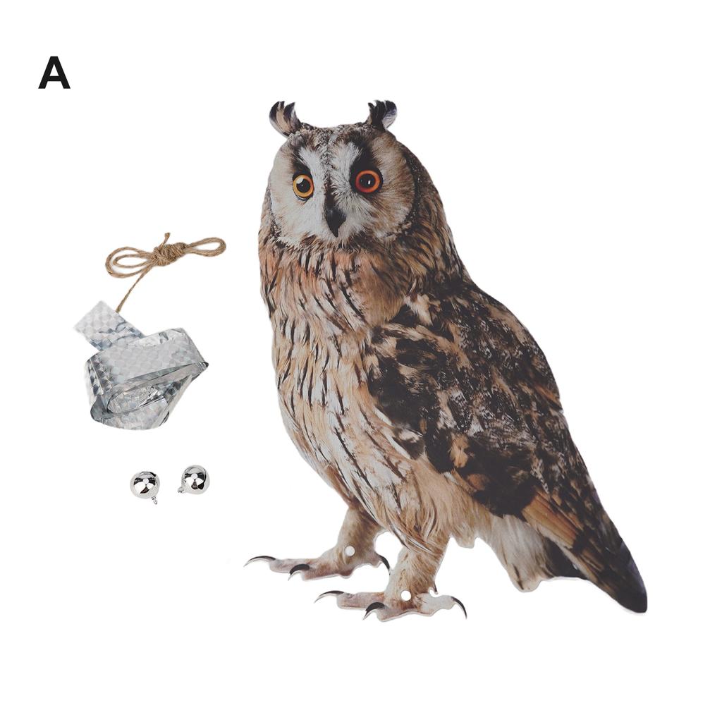Fake Owls Decoy Scare Birds Control Away Home Garden Owl Scarer Pendant Bird Repellents Bell Pastoral Orchard Bird Scare