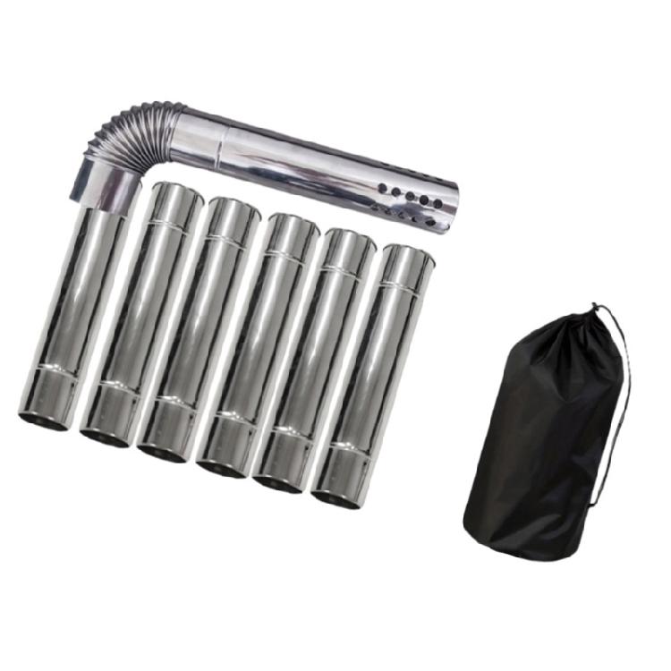 Portable Detachable Tent Stove Replacement Pipe Set for Outdoor Activity Small Design Enhancing Safety Winter Survival