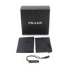 Used PRADA AirPods Carry Necklace Rubber Magnet Earphone D Ring Silver Logo Nylon Black Strap 2ZD007