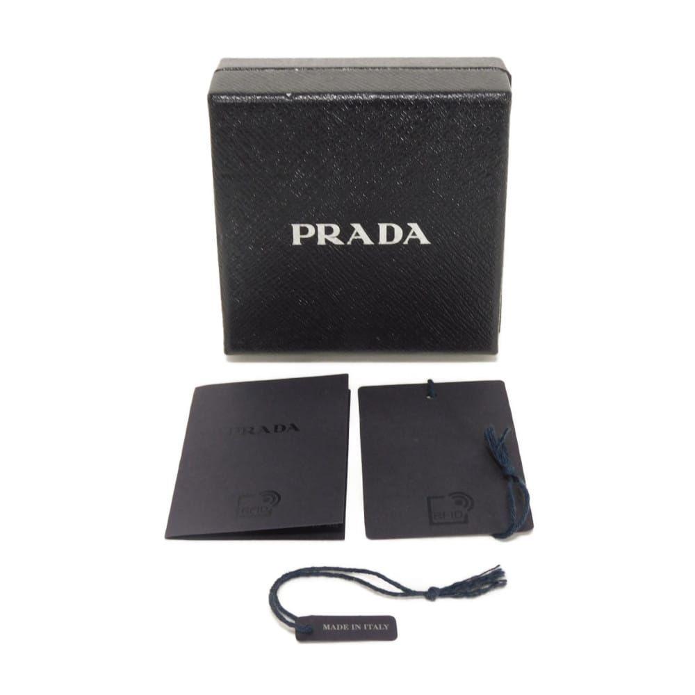 Used PRADA AirPods Carry Necklace Rubber Magnet Earphone D Ring Silver Logo Nylon Black Strap 2ZD007