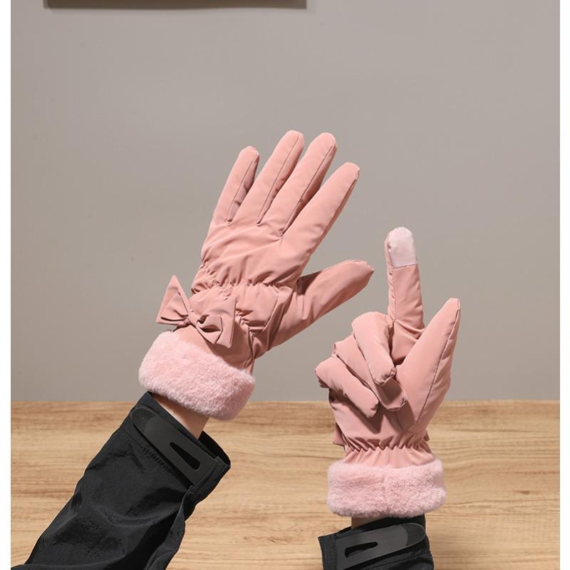 Warm Gloves for Women Plus Velvet Thickened Windproof and Cold Outdoor Cycling Driving Winter Touch Screen Autumn and Winter Gloves