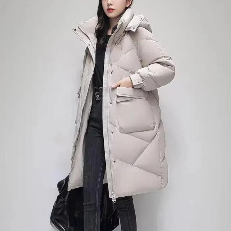 Noi de iarnă pentru femei Parka Jachete cu glugă Se îngroașă Căldușă din bumbac căptușit Mantouri casual lungi Parka haine Îmbrăcăminte exterioară largi