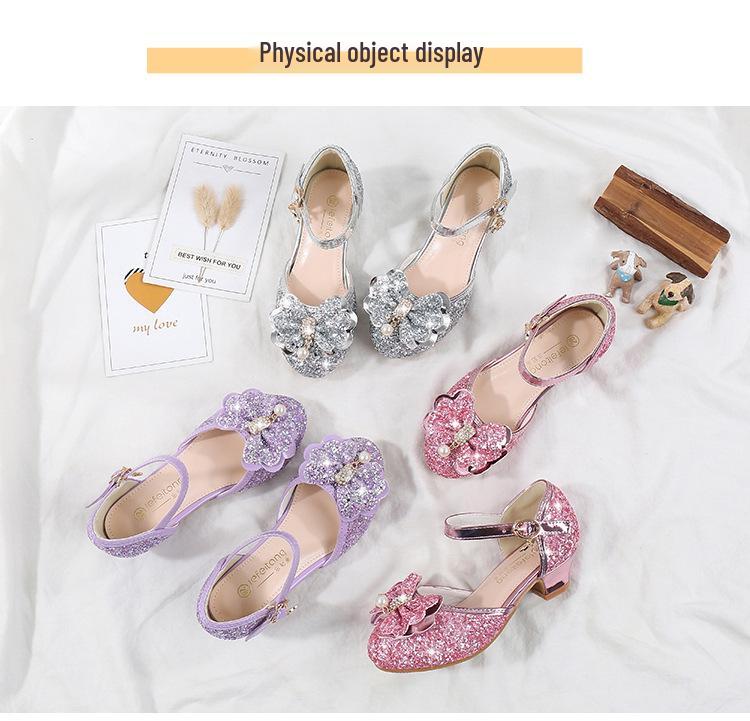 Girls' Golden Princess Shoes: Non-slip, Breathable Korean Style Sandals for Summer.