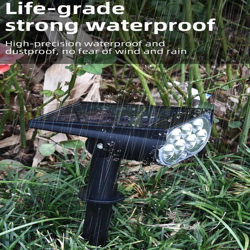 Ultra Bright 7 LED Solar Spot Lights – IP65 Waterproof Outdoor Landscape Lamp with Adjustable Brightness for Garden Lawn Wall Decoration