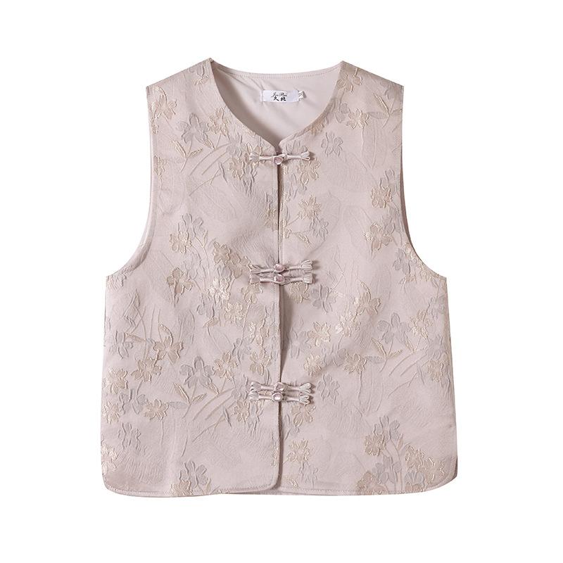 Brocade Vest Women's Spring 2025 New Jacquard Vest Vest Top