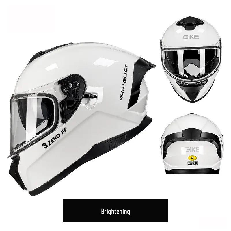 Unisex Double Lens Full Face Motorcycle Helmet with Large Tail Wing