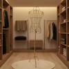 Freestanding Iron-Wire Full-Body Mannequin Display Rack Stable Adjustable-Height