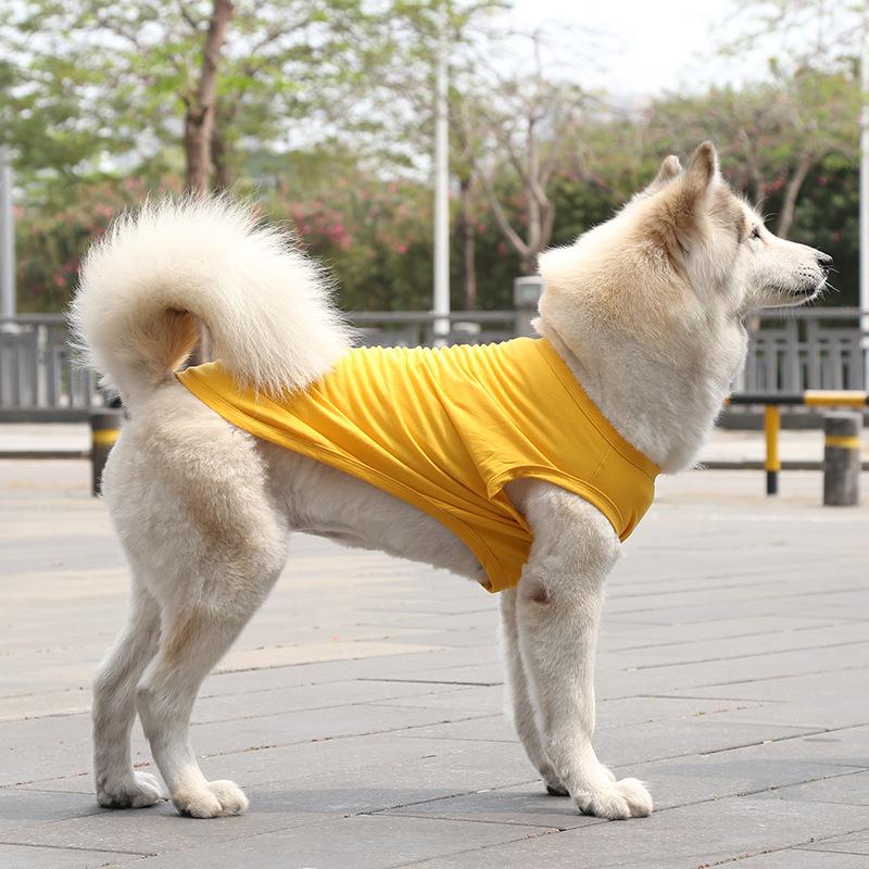 Dog T-Shirt Spring Summer Cotton Plain Vest for Small Medium Large Dogs Pet Supplies