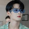 Back-shaped buckle oval sunglasses Fan Chengcheng Wang Jiaer sunglasses new sunglasses sandalwood key times