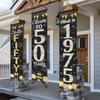 50 Year 1975 Happy Birthday Door Banner 50th Birthday Hanging Banner Birthday Party Decor Adults Women Party Supplies Favors