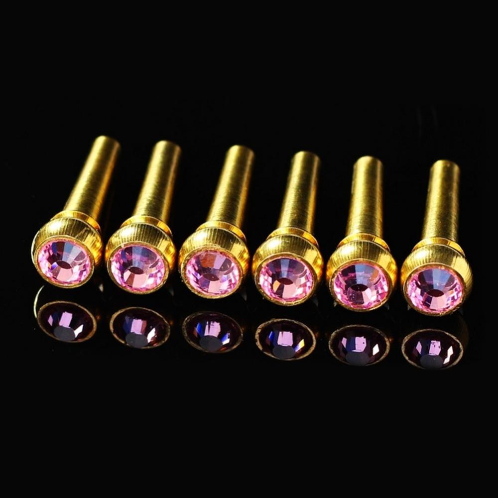 6PCS Metal Music Instrument Parts Fixed Cone Guitar Accessories Guitar Bridge Pins Guitar