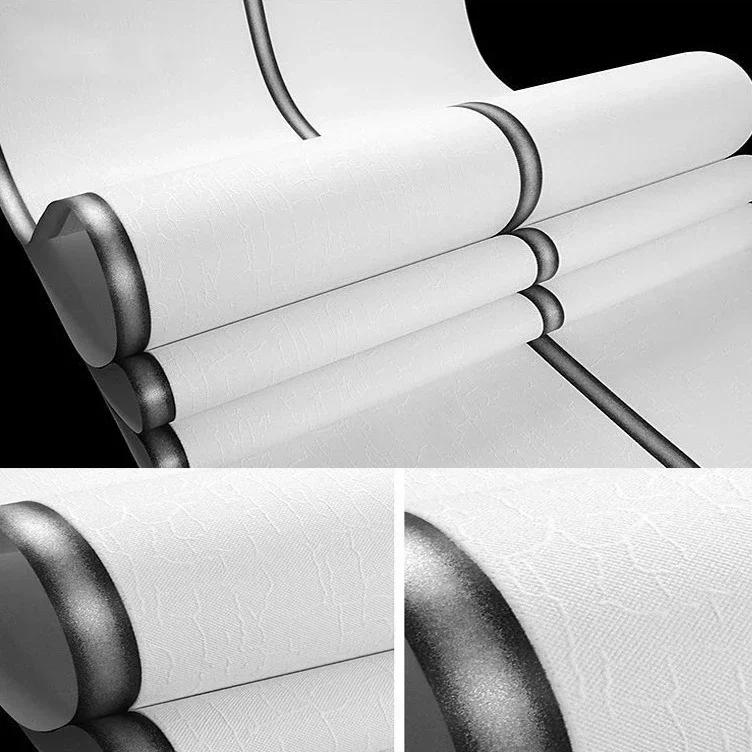 Simple Imitation Deer Skin Velvet Wallpapers Plain Non Woven Fabric Wide Stripe Living Room TV Background Decoration Wallpaper