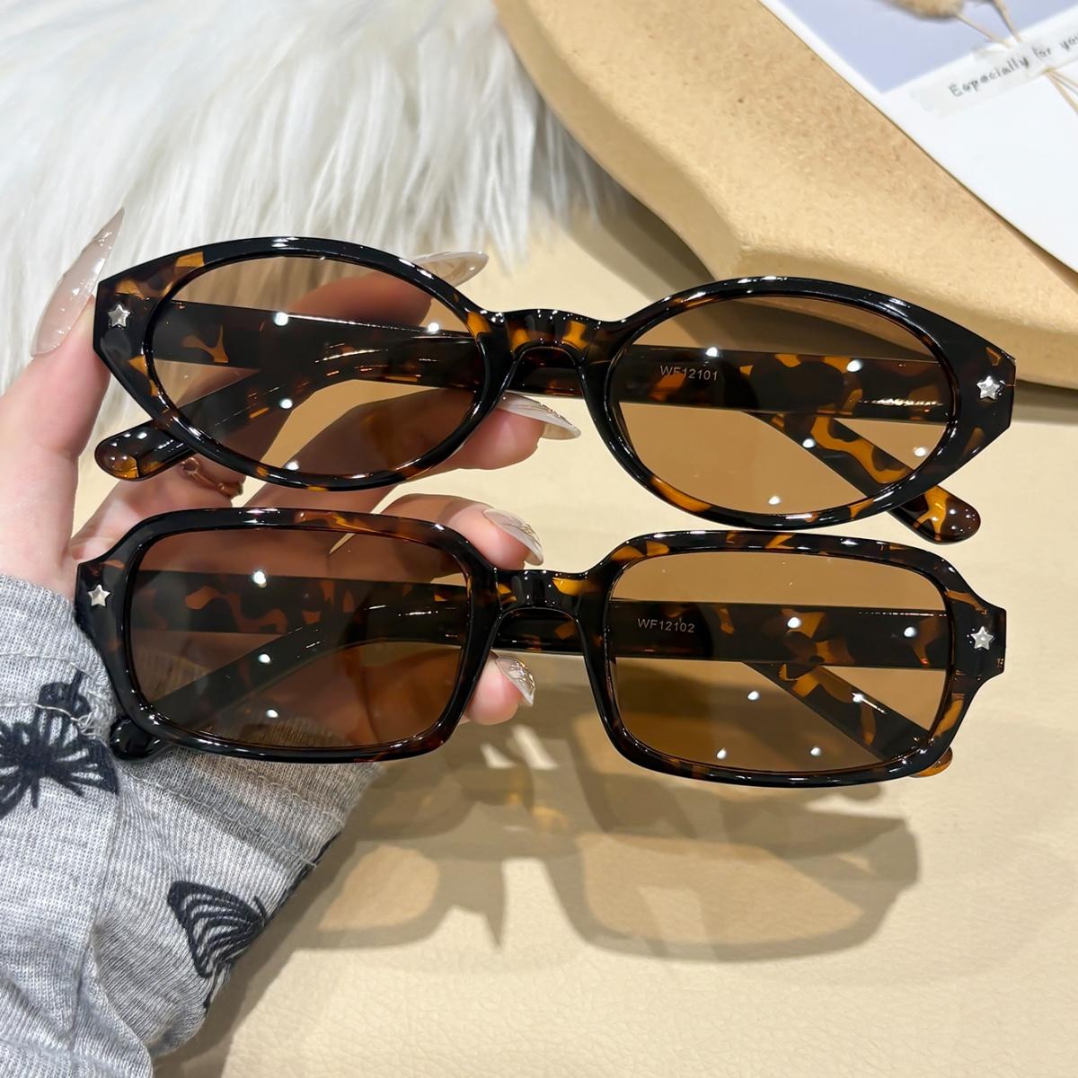 

2pcs European and American retro fashion Y2K sunglasses for summer sun shading, sun protection, UV protection, lightweight sungl