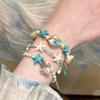 New Arrival Bohemian Ocean Blue Shell Starfish Pearl Star Beaded Bracelets for Women Vacation Stackable Jewelry Accessories Gift
