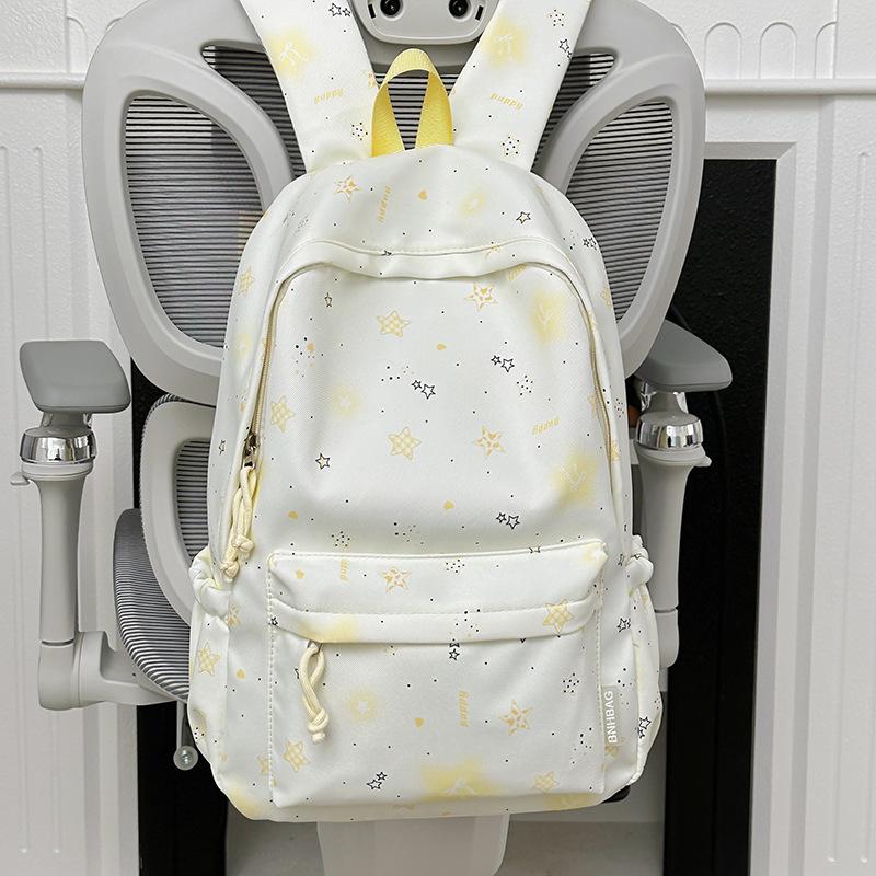 Schoolbag, Korean Style Instagram Cartoon Star Backpack for Women, Large Capacity, Lightweight Versatile Student School Bag, Casual Travel Backpack