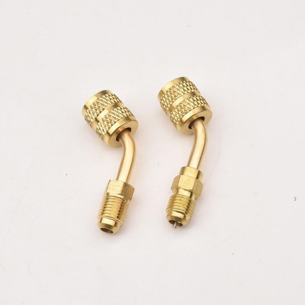 Flare Fitting Refrigerant Charging Adapter Service Port Adapter for Refrigerant R22/R410A