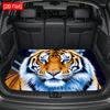 1 Stuk Gestileerd Tijgergezicht Auto Kofferbakmat Antislip Laadruimtebekleding Waterdichte Opbergbeschermer voor SUV Sedan