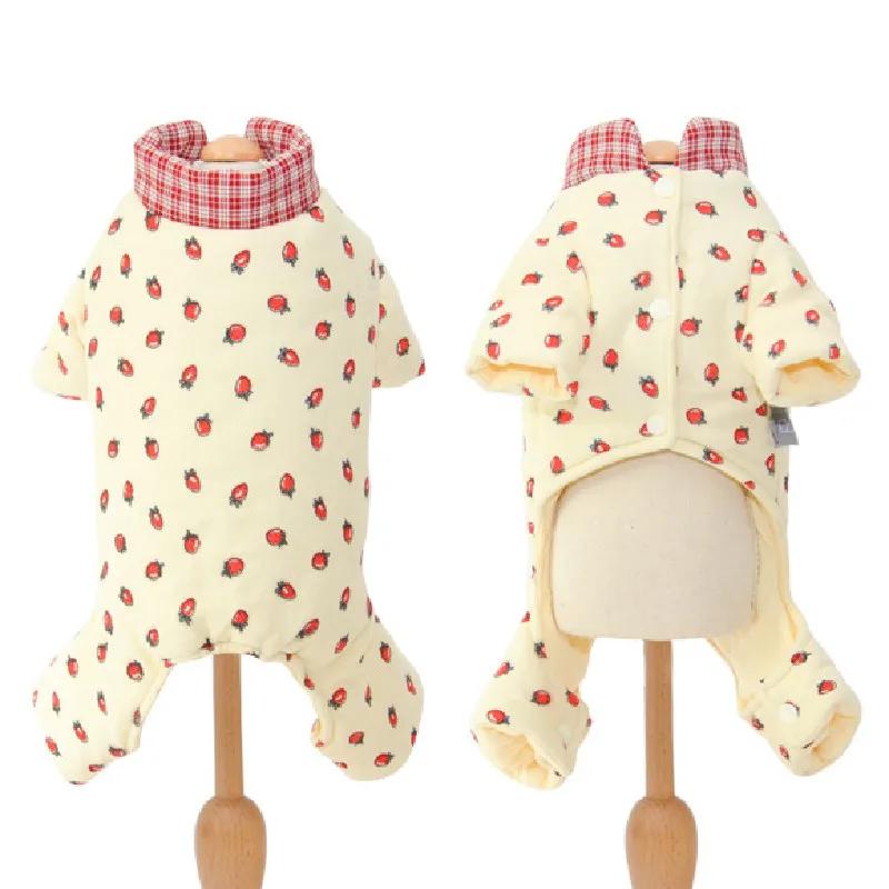 

Winter Dog Coat Jumpsuit Small Dog Clothes Outfit Warm Pet Costume Apparel Puppy Clothing Garment Dropship Dog Products Supplies S красный