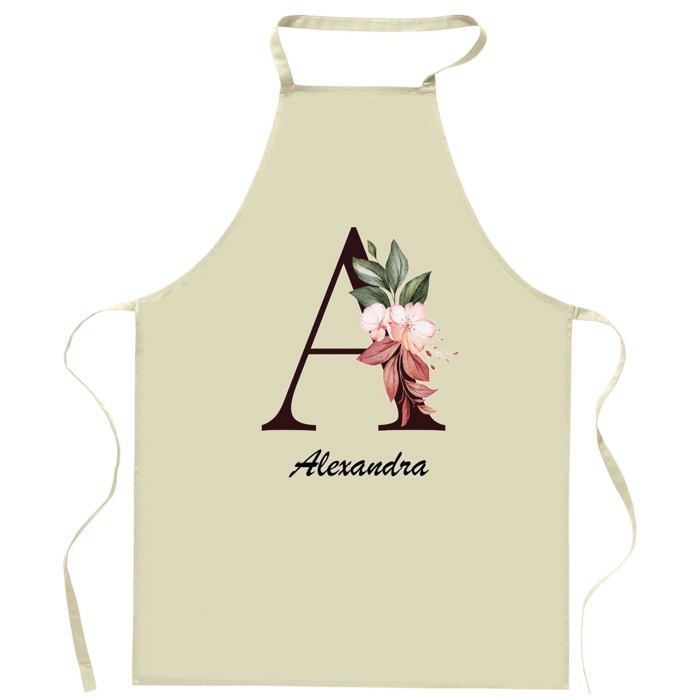 Tablier de cuisine - Alexandra Lettre - Impression bretonne - Coton épais - Fabriqué en France