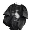 Herr Retro Rebellisk Casual Tvättad T-shirt - Amerikansk High Street Stil
