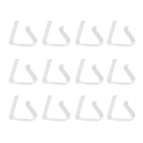 8/12Pcs Transparent Tablecloth Clips Mini Size Non-Slip Widely Used Clear Table Cloth Holders Table Cover Clamps