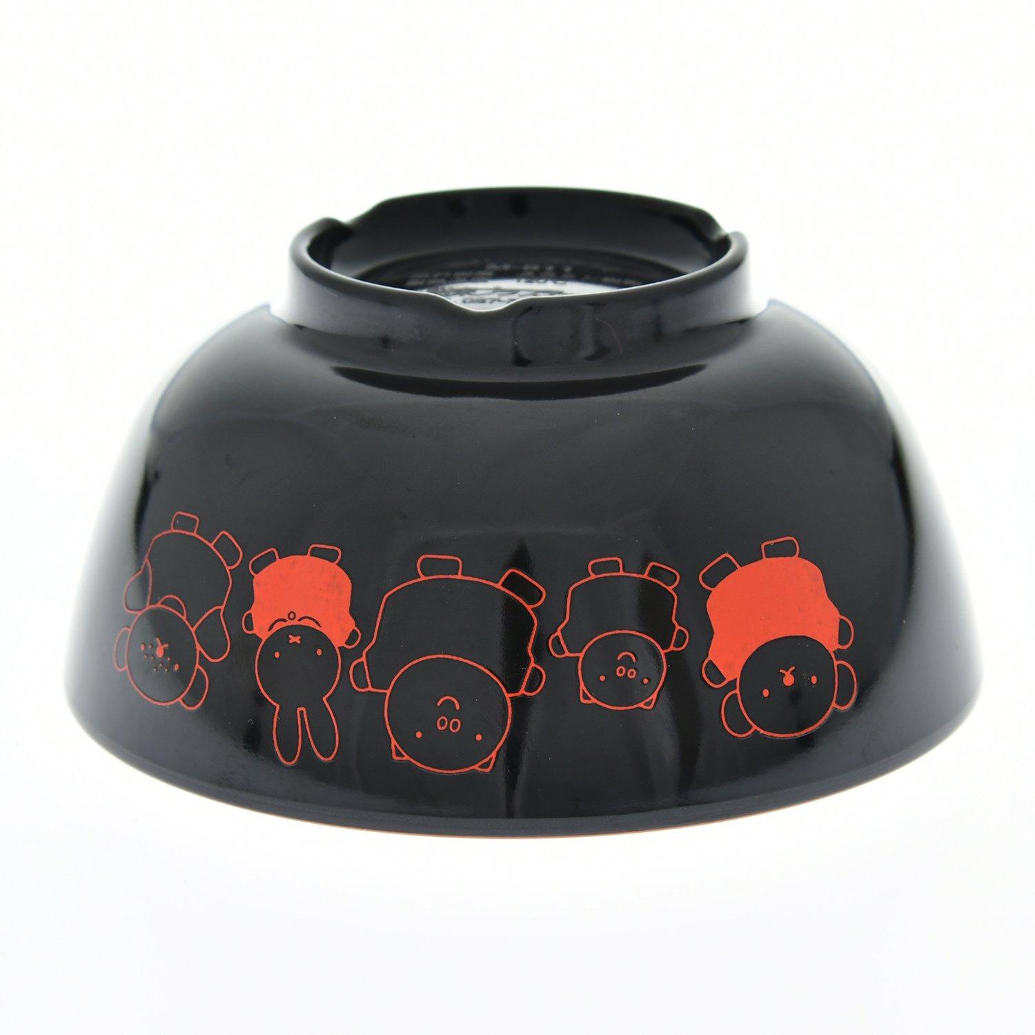 

Kanto Plastic Industry Bento Series Miffy Soup Black with Red Interior Made in RSLG101 Children s Bowl, (M-911P), Melamine, Japan,