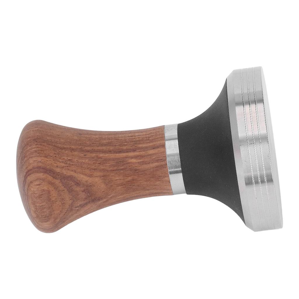 Kaffeepulverpresse Hammer und Verteiler Set Edelstahl Kaffee Tamper mit Holzgriff für