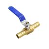 16mm Brass Water Tap Hose Connector with Metal Ball Valve Barb for Air Oil Control Quick Crane Connector - 1 Piece