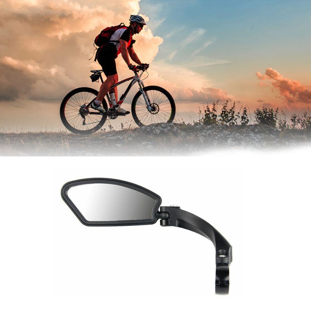 Stainless Steel Lens Handlebar Rear View Mirror Left Side Bike Folding Rearview Riding Gear
