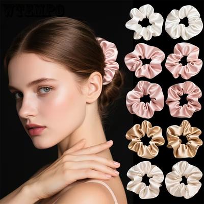 Multicolor Hair Ties Scrunchie Elegant Hair Bands Women Soft Hair Accessories Women for Parties Daily Wear
