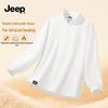 Men's Fleece-Lined Half-Zip Stand Collar Long-Sleeve T-Shirt