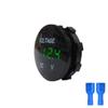 DC 5V-48V LED Mini Round Waterproof Motorboat Motorcycle Panel Digital Voltmeter Tester Monitor Display Voltmeter