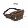 Leather Waist Bag, Running Sports Bag, Men's Multi-functional Single-shoulder Bag, Mobile Phone Waist Bag