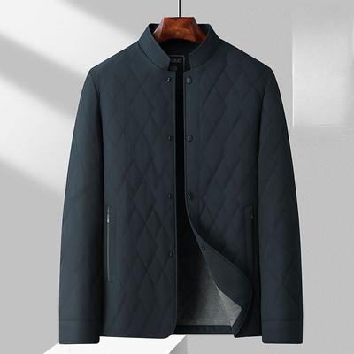 Stand-up Collar Warm Casual Cotton-padded Clothes Middle-aged Men's Cotton-padded Jackets Dad's Autumn and Winter Clothes