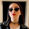 New Triangle Cat Eye Sunglasses Alloy Rimless Crystal Shiny Sun Glasses Female Unique Elegant Green Rhinestone Shades