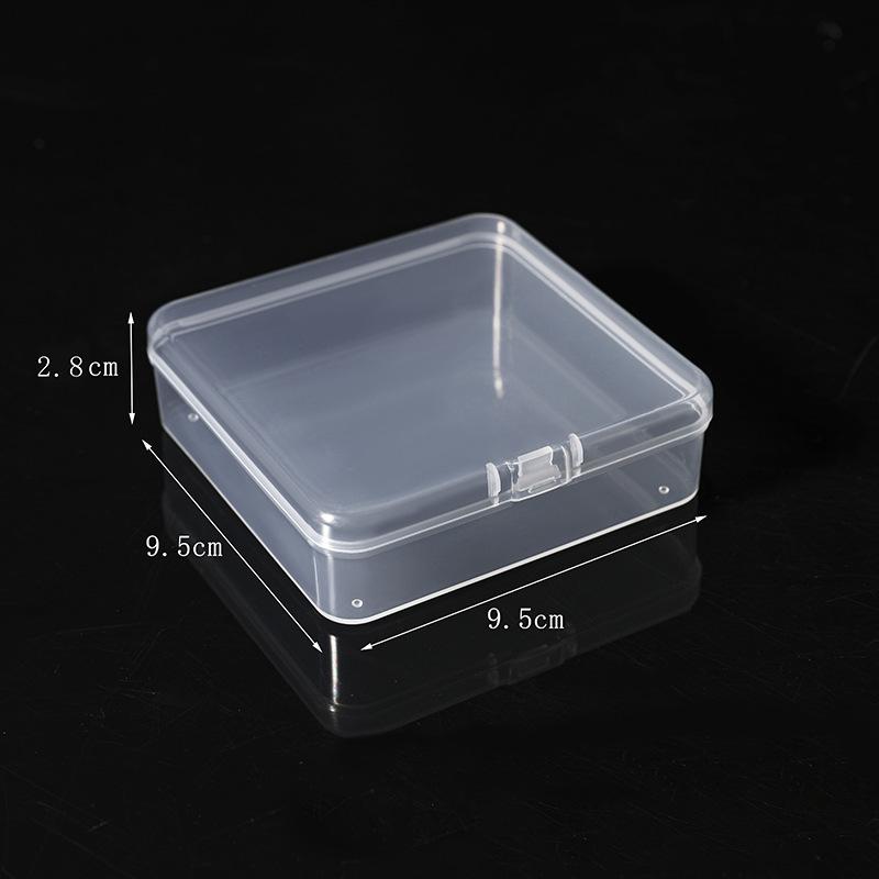 Small Pp Square Transparent Gooka Diy Stationery Plastic Packaging Box Manicure Fishing Gear Storage Box Electronic Accessories Box