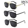 New Sunglasses Punk Sunglasses New Men's Square Uv400 Twin-beam Aviator Sunglasses