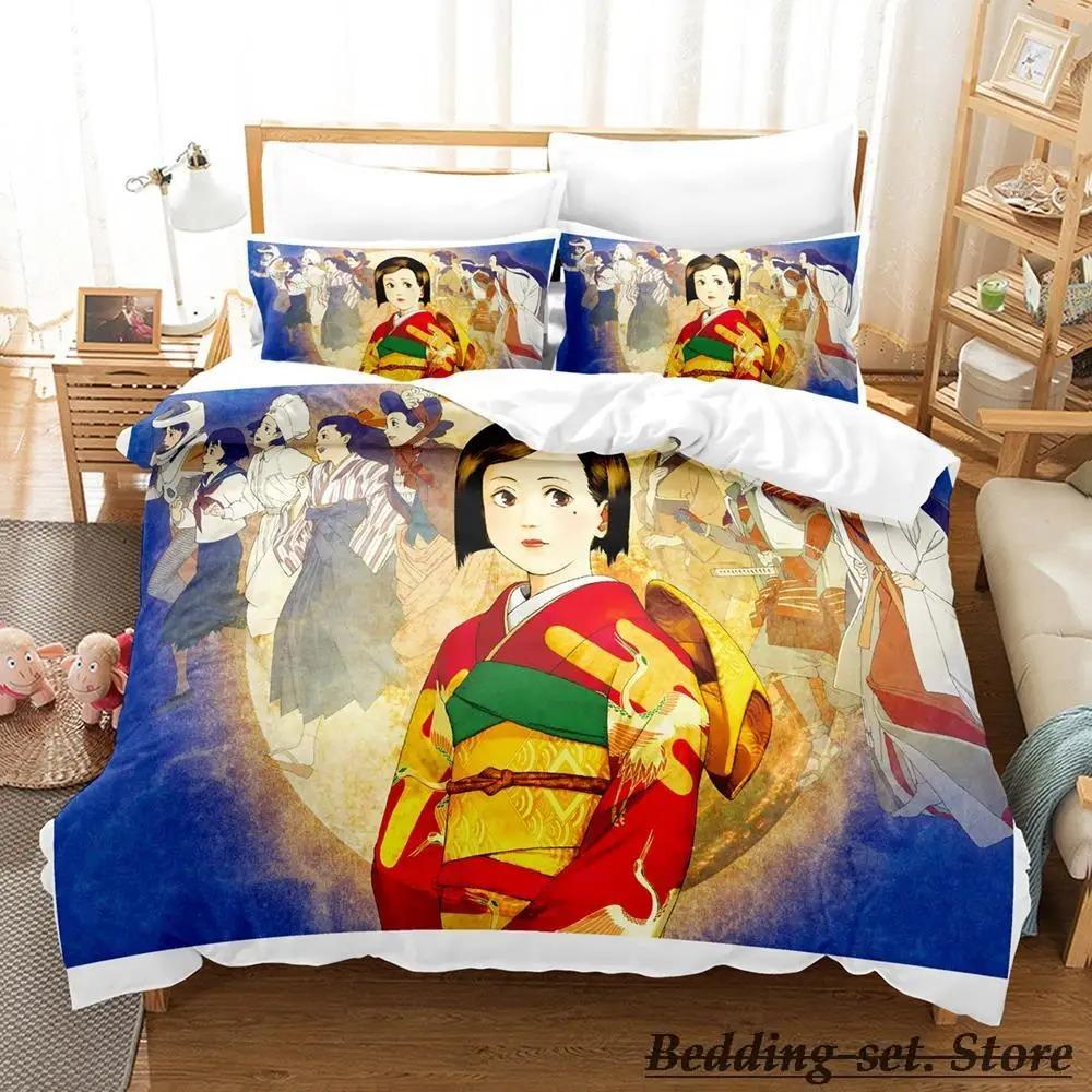 New konsatoshi Bedding Set Single Twin Full Queen King Size Bed Set Aldult Kid Bedroom Duvetcover Sets Anime Bed Kawaii