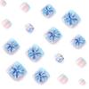 Blue 3D flower foot nail piece, hot-selling in summer, wearing nail toenail piece, French manicure toenail piece
