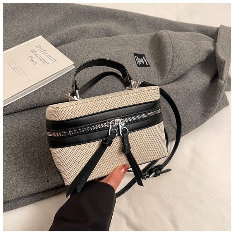 New niche design box, small square bag, storage bag, contrasting colors, trendy fashion, portable shoulder messenger bag, women