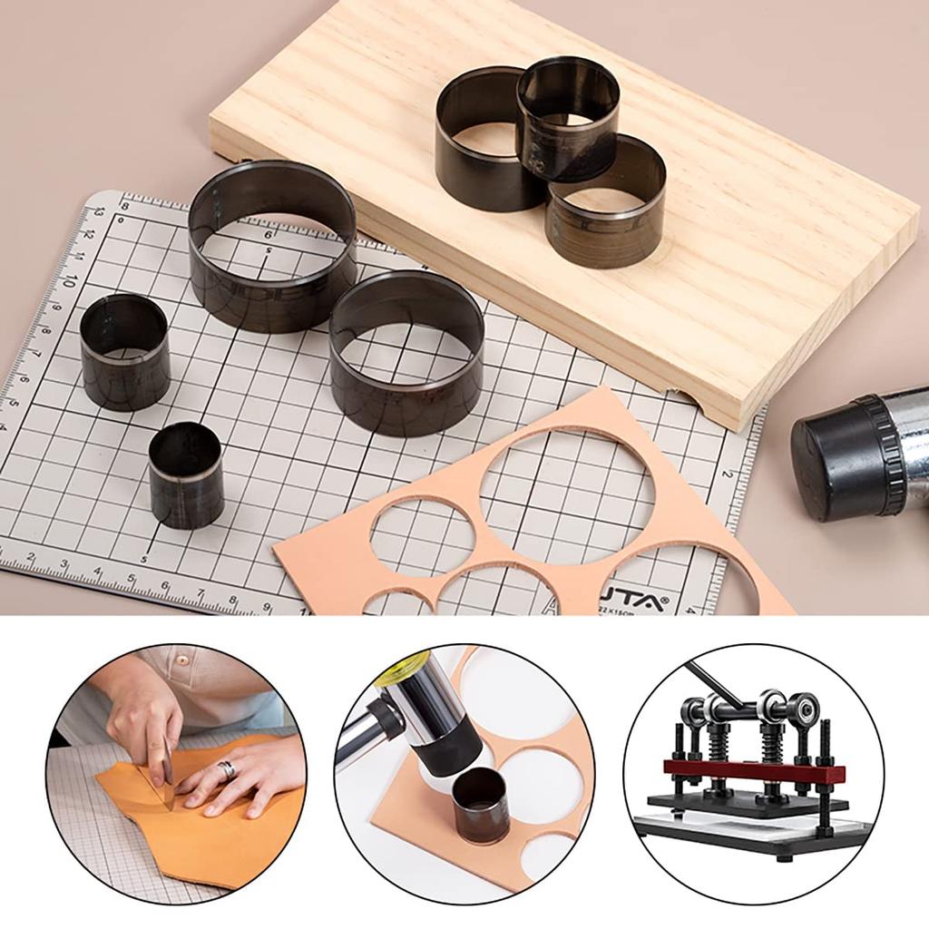 WUTA Leather Steel Leather Craft Leather Processing Hollow Belt Hole Round Cutting Die Punch, Tool, Punch,