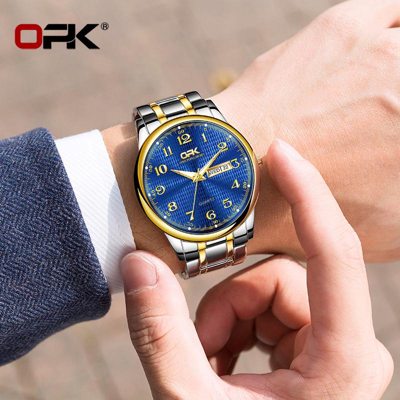 OPK Men's Double Calendar Quartz Watch - Douyin Hot Seller