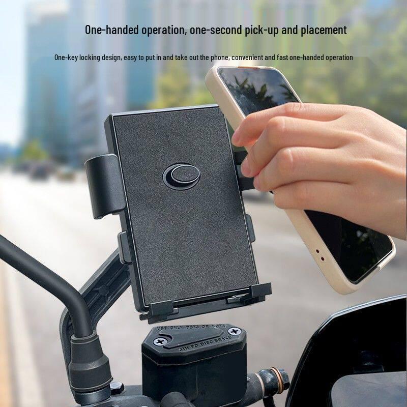 

Universal Waterproof Motorcycle Phone Holder: Shockproof, Rotating, Folding Mount for Navigation and Delivery Riders Standard