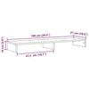 VidaXL Concrete Grey Monitor Stand 100x27x10 Cm Engineered Wood, Monitor Riser for Desk, Monitor Shelf, 854655