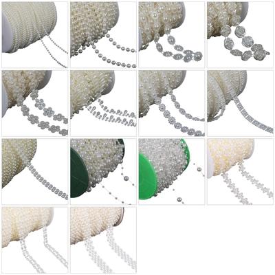 Imitation Pearls String Beads Chain for Craft Artificial Pearls Beads Chain for Wedding Party Bridals Dress Decoration