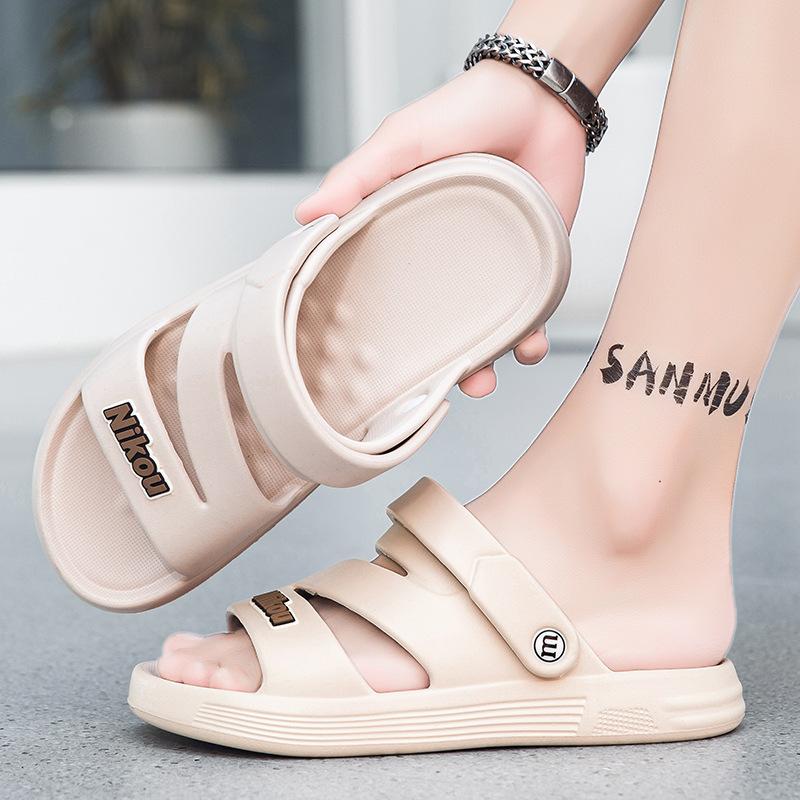 New slippers casual outdoor sandals soft-soled outdoor beach shoes one-word slippers