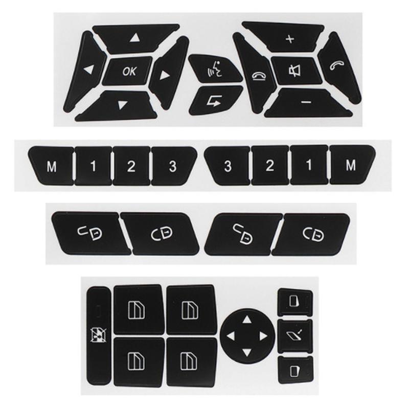 Car A/C Door Lock Window Switch Button Repair Sticker Decals Stickers For Benz GLK350 C Class CLS C218 W172 W204 W212 W218 W207