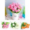 Elegant 9 Heads Artificial Carnation Silk Flowers Bouquet For Home And Wedding Decor