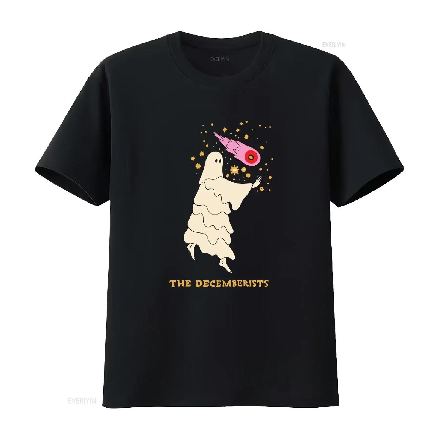 

New Popular The Decemberists Black T Shirt Cotton Full Size vintage Washed Comfortable Unisex Top For Everyday Wear Stretched S чёрный